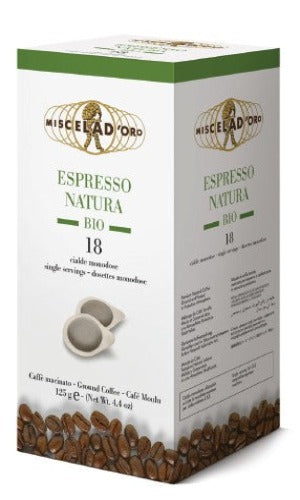 Coffee Pods Miscela d'Oro - NATURA - 12 x 18 pods / Box